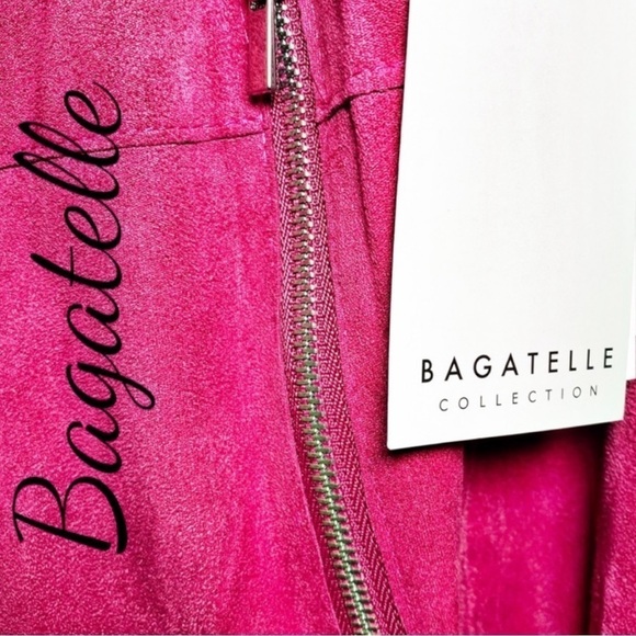 NWT BAGATELLE Faux Suede Open Moto Style Jacket, Size Large - Picture 6 of 9